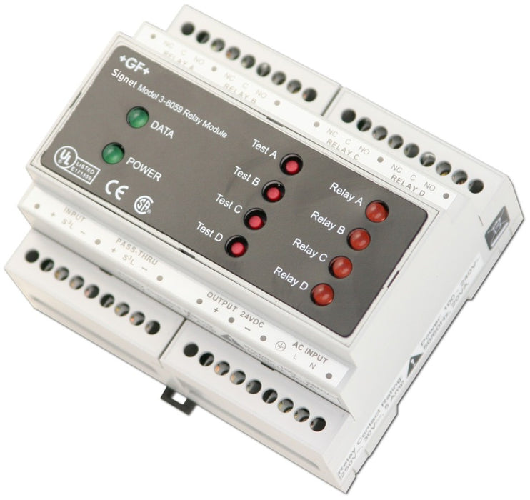 3-8059-4 8059 External Relay Modules, Four external dry-contact relays, Inputs: 12/24 VDC, Voltage: 12/24 VDC