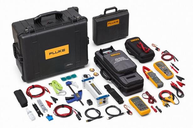Fluke SOL-INS87-KIT Kit de trazador de curvas PVA-1500HE2, aislamiento, pinza y multímetro