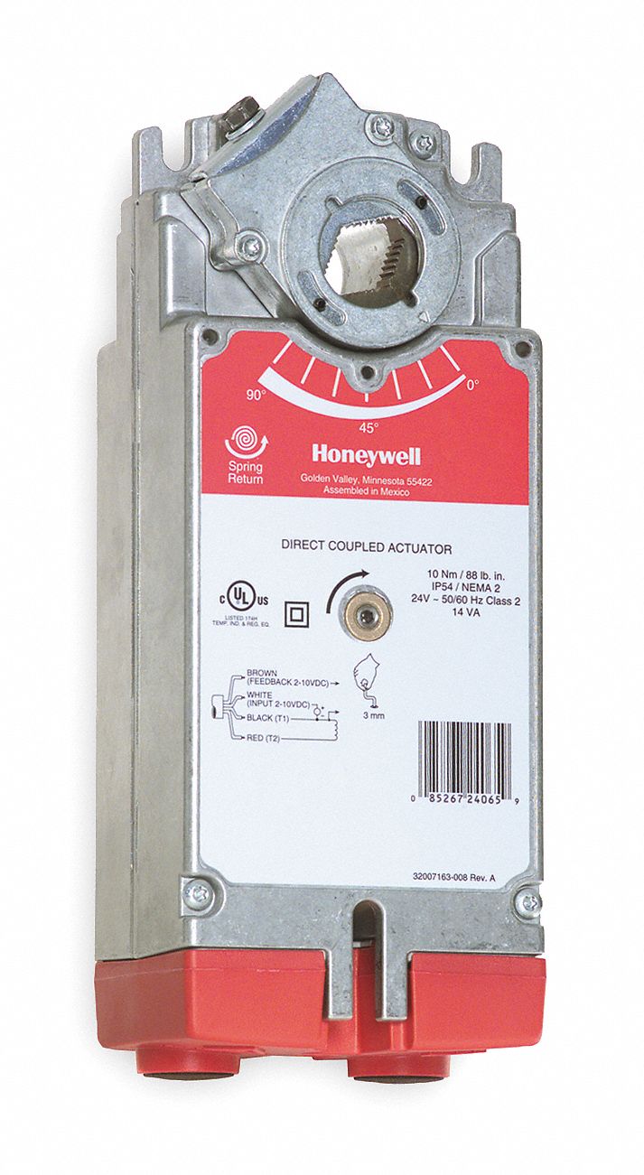 Damper Actuator, Spring Return, 88 Lb-In, (0)2-10Vdc & Floating Control ,24 Vac +/-20%, 50/60 Hz, 24 Vdc (S10010) An D
