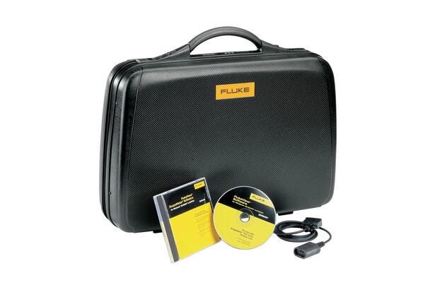 Fluke SCC190 Maletín de transporte, software FlukeView y cable de interfaz USB aislado ópticamente