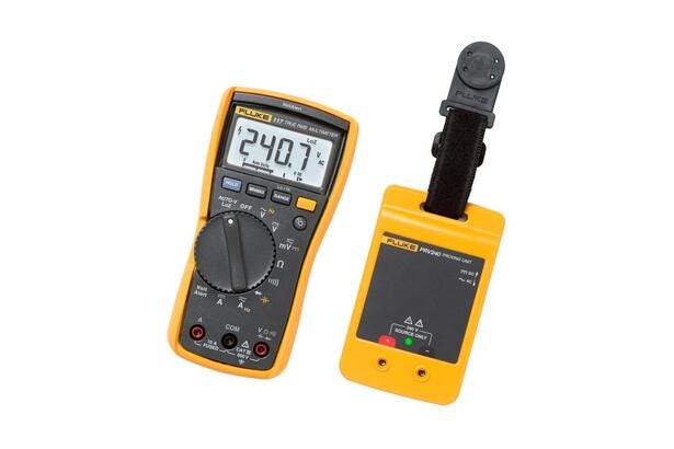 Fluke 117-PRV240 Kit Multímetro Fluke 117 con detector de voltaje sin contacto y Probador de Instrumentos Fluke PRV240