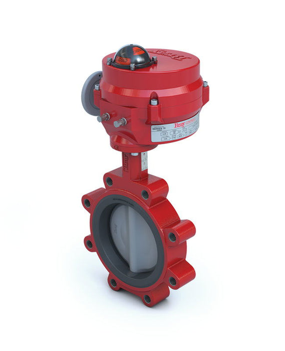 30 inch Flanged Butterfly Valve Resilient Seated, ANSI Class 125/150, DI body,NDI Disc, CV 18090, Normally Open | 120 VAC, Modulating, 70800 lb-in, NEMA 4