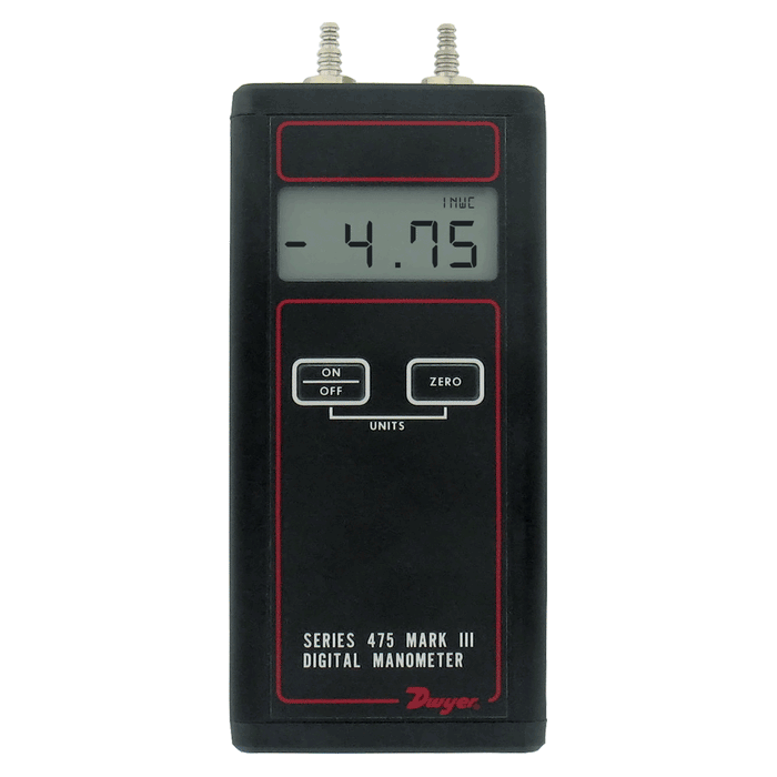 Manómetro digital de mano, rango de 0-150.0 psi (10.34 bar), 200 psig presión máxima.