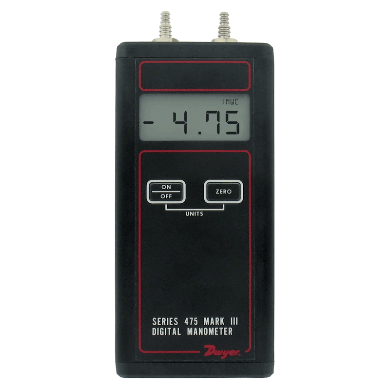 Manómetro digital de mano, rango de 0-20.00 psi (1.379 bar), 60 psig presión máxima.