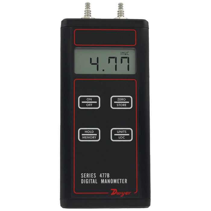 Manómetro digital de mano, 0 a 20" de columna de agua (0 a 4.982 kPa)