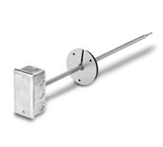 Duct Point Sensor, 100K Ohm Platinum NTC Type 2 Thermistor, 4…66 °C Temperature Range, 18 in. Rigid Probe
