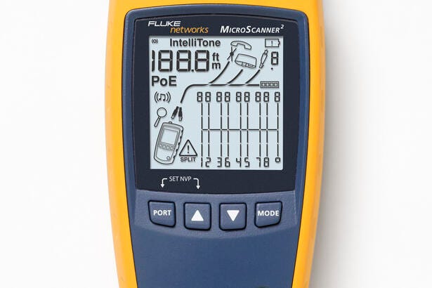 Fluke MS2-100-IE Verificador de cableado Ethernet Industrial MicroScanner 2 de Fluke Networks