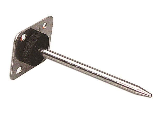Duct Temperature Sensor - Rigid, 10K-2 Thermistor, Resistance Output, 4 in. Stainless Steel Probe, No Box - Flange Mounted, 3-Point NIST Certification, 5 Year Limited Warranty