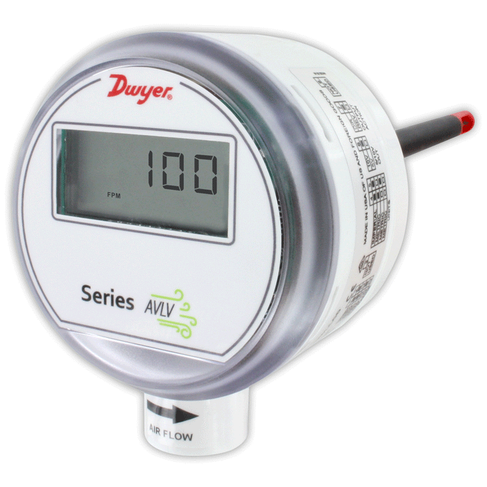 Air velocity transmitter, 1% accuracy, duct mount, Modbus communication with LCD display