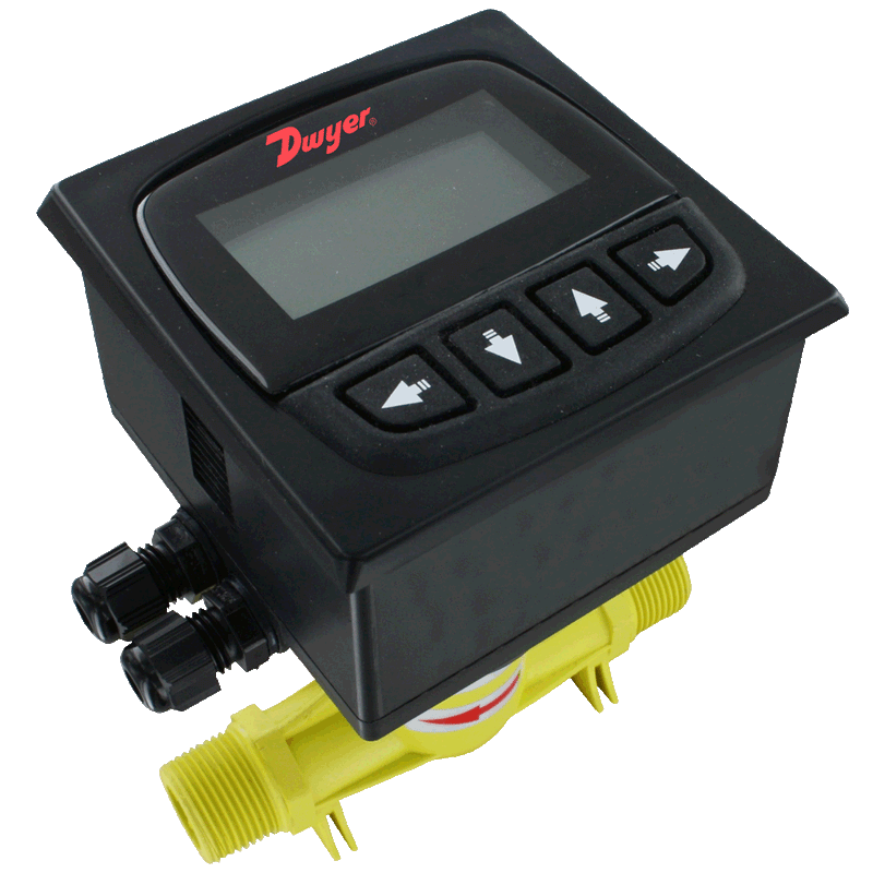 Transmisor de flujo digital NPT de 3/8", rango de 0.5 a 8 GPM (0.1 a 2 m3/h)