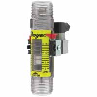 Medidor de flujo con interruptor de límite de flujo, rango de 0.5 a 4.0 GPM (1.9 a 15 LPM), NPT macho de 1" (polisulfona).