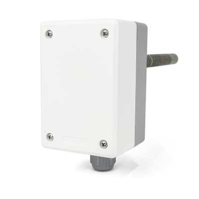 Humidistat, Duct Mount, 0..100% RH, ± 3.0..3.5% RH Accuracy, Internal Setpoint Dial, SPDT, NEMA 4X, 8.594" Probe