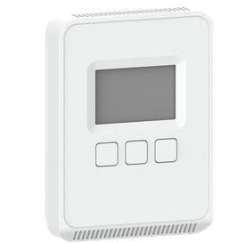 Wall Humidity Sensor, ±2% RH, 0 to 50 °C (32 to 122 °F), Selectable 4 to 20 mA, 0 to 5 V, 0 to 10 V, 3-Button LCD Display, White