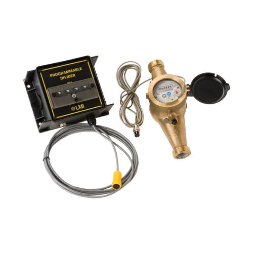 LMI Remote Programmable Flow Meter - Pulser, 0.44 to 52 GPM (1.7 to 196 l/m), 1" NPT