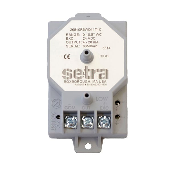 Transmisor de Presión Diferencial, Aire, Gases, Sin Display, Rango 0 a 3inWC Salida 0.5-4.5Vdc