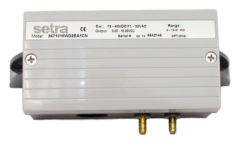 Transmisor de Presión Diferencial, Aire, Gases, Sin Display, Rango +/-2.5inWC Salida 0-5Vdc