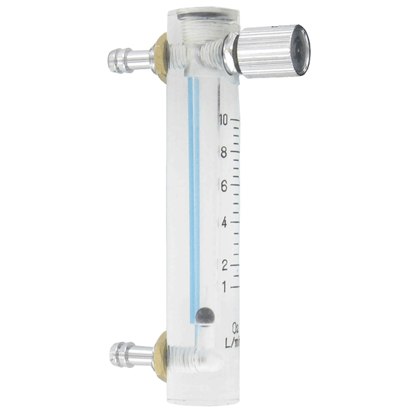 Medidor de flujo de oxígeno, escala de 0.5-5 LPM.