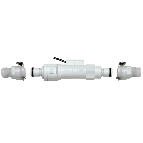 Conector rápido recto 1/4" NPT con válvula de cierre