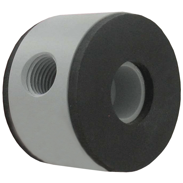 Medidor de flujo de placa con orificios hecho de PVC, tamaño de línea de 1/2",0.310" de calibre, beta de 0.5, capacidad de agua: 100" presión diferencial columna de agua, flujo de 3.44 GPM