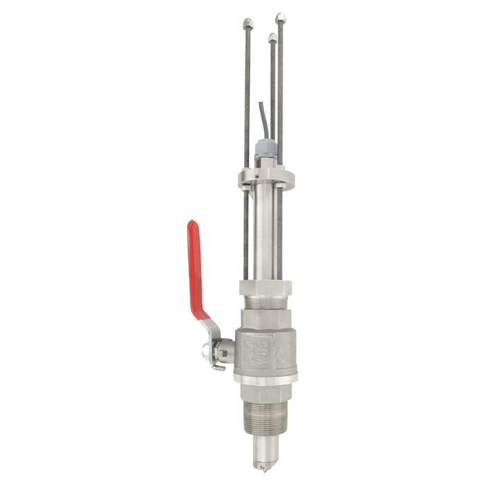 Paddlewheel flow sensor, insertion style, analog output, SS body, 1-1/2" NPT connection FKM seals, tungsten-carbide shaft, PTFE bearings