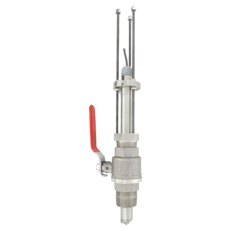 Paddlewheel flow sensor, insertion style, analog output, SS body, 1-1/2 BSPT connection FKM seals, tungsten-carbide shaft, PTFE bearings