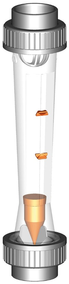 Variable area flow meter type 350, d: 50(mm), DN: 40(mm), Size: 1 1?2(inch), Scale range: 300 - 3000(l?h)