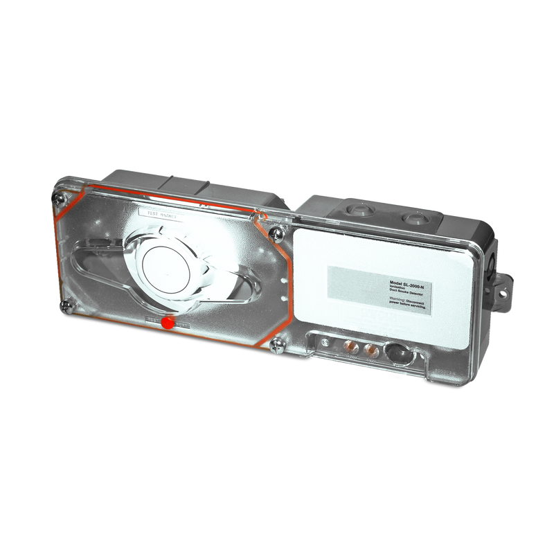 Duct Smoke Detector, 24 VAC / VDC, 115/220 VAC, Photoelectric Type Detector, 2 Form C 10 Amp Alarm Contacts, 1 Form A 2