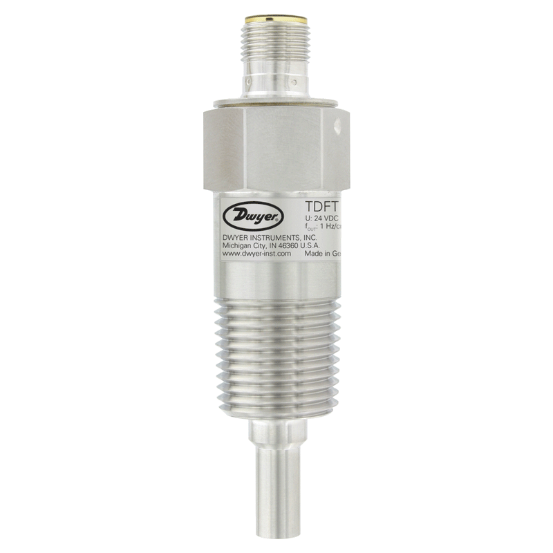 Thermal dispersion flow transmitter, 316L Stainless steel, 1/2" NPT process connection, 1/2-2" pipe size