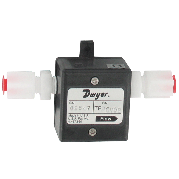 Medidor de flujo de turbina para gases, rango de 0.042 a 0.21 SCFH (0.02 a 0.1 LPM), conexión de 1/8" de diámetro externo.