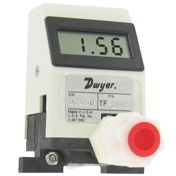 Medidor de flujo de turbina para líquidos, rango de 7.9 a 79 GPH (0.5 a 5 LPM), conexión de 3/8" de diámetro externo.