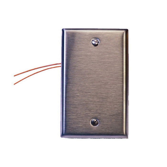 Wall Plate Temperature Sensor, 10K-3 Thermistor - High Accuracy, Resistance Output, Stainless Steel - 1 Gang, Foam Back, 3 Point NIST Calibration, 5 Year Limited Warranty