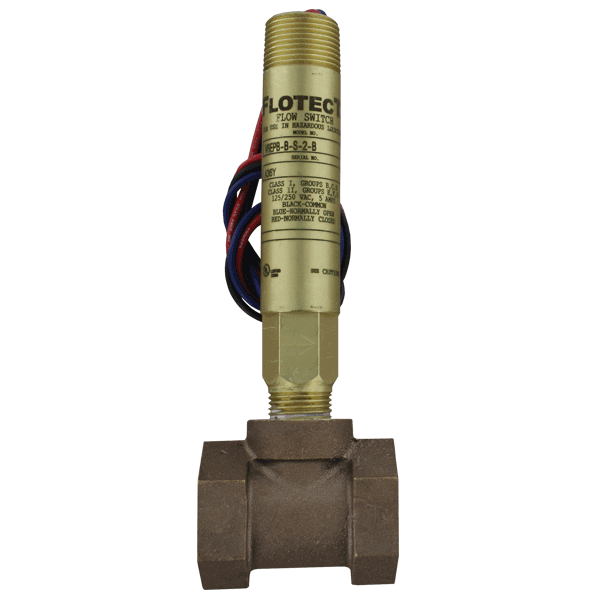 Interruptor de flujo tamaño miniatura, cuerpo superior e inferior de latón, NPT de 3/4", T de hierro.