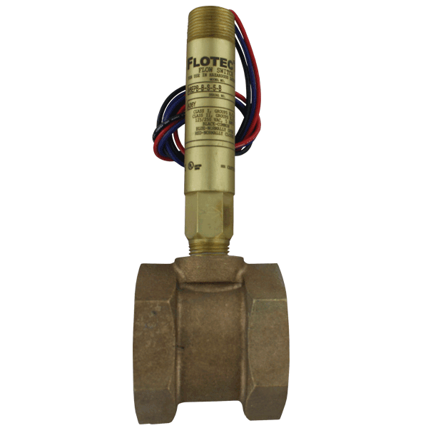 Interruptor de flujo tamaño miniatura, cuerpo superior e inferior de latón, NPT de 1 1/2", T de hierro.