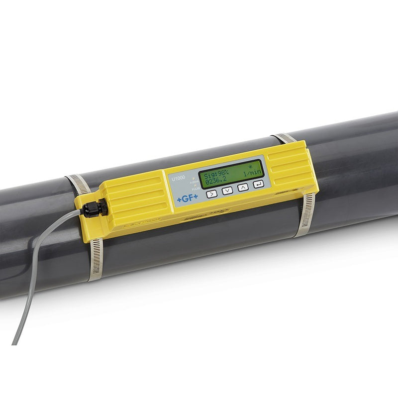 Ultrasonic Flowmeter GF U1000 V2, Pipe Outside d: d125 - d180, Accuracy: ±3% of m.v. for DN100, Communication: 4-20 mA & Pulse, Power supply: 24 V, Data Storage & Export: -, Heatmeter: -, Cable length (m): 5
