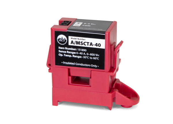 Current Sensor, Solid Core, 0 to 100/200/250A Selectable Ranges, Average Measurement, Pure Sinusoidal AC Waveform, 4 to