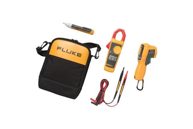 Fluke 62 MAX+/323/1AC Kit con termómetro IR, pinza amperimétrica y detector de voltaje