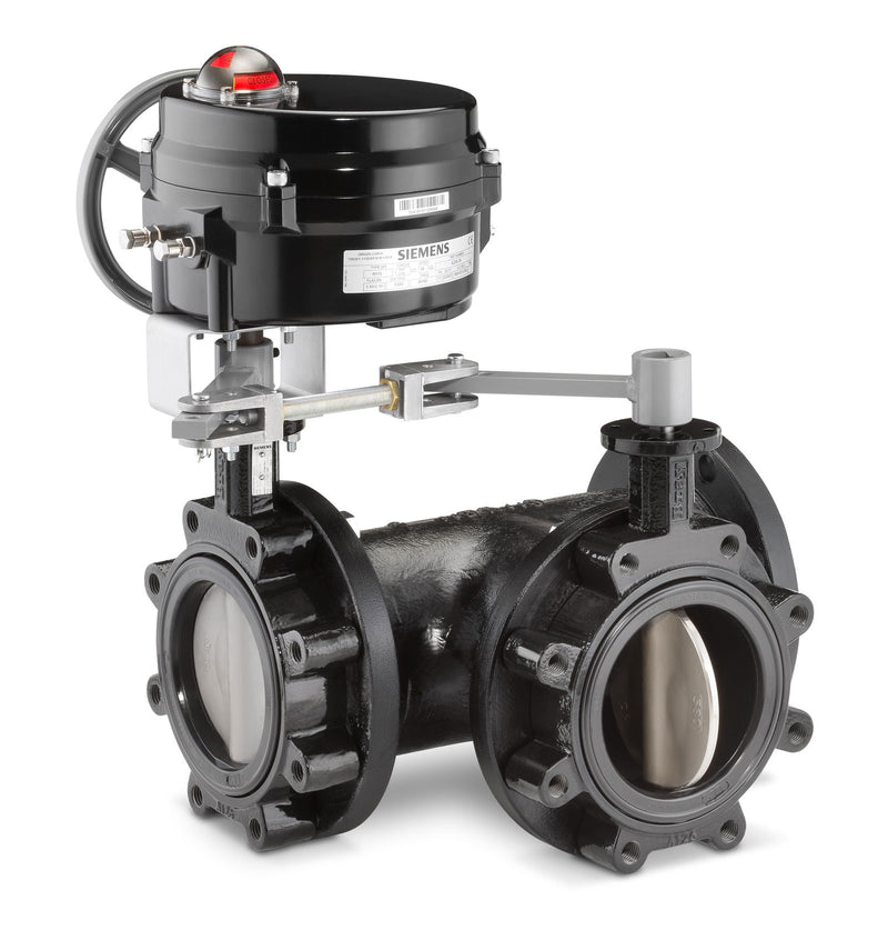 10" 3-Way Butterfly Valve, 316 Stainless Steel Disc, Chilled Water Hot Water Up to 50% Glycol / -20..250°F, CV90=5430