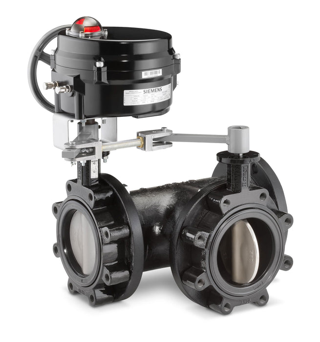 14" 3-Way Butterfly Valve, Ductile Iron Nickel Plated Disc, Chilled Water Hot Water Up to 50% Glycol / -20..250°F, CV