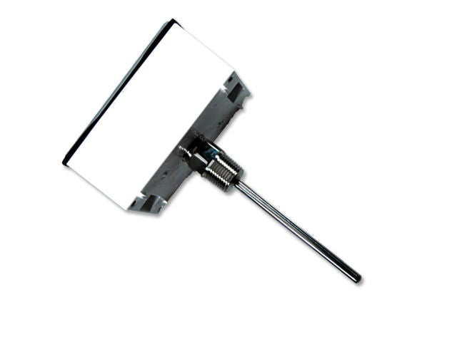 Immersion Temperature Sensor, Water Resistant Housing, 20K Thermistor, Resistance Output, 3.5" Stainless Steel Probe, Thermowell Not Included, 5 Year Warranty