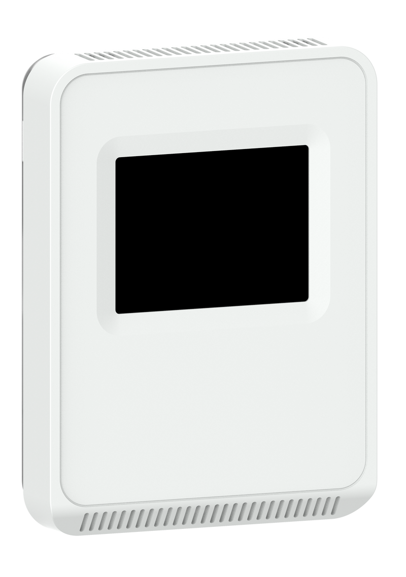 CO2 Wall Sensor, Color Touchscreen LCD Display, Analog Output, No Humidity, 10k-3 Thermistor, 0 to 2000/5000 ppm (selectable)