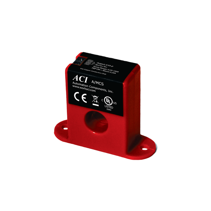 Current Switch, Miniature - Fixed Trip Point, Solid Core, 0 to 150A Range, 0.20A or Less Trip Point, 1A @ 36 VAC/VDC Con
