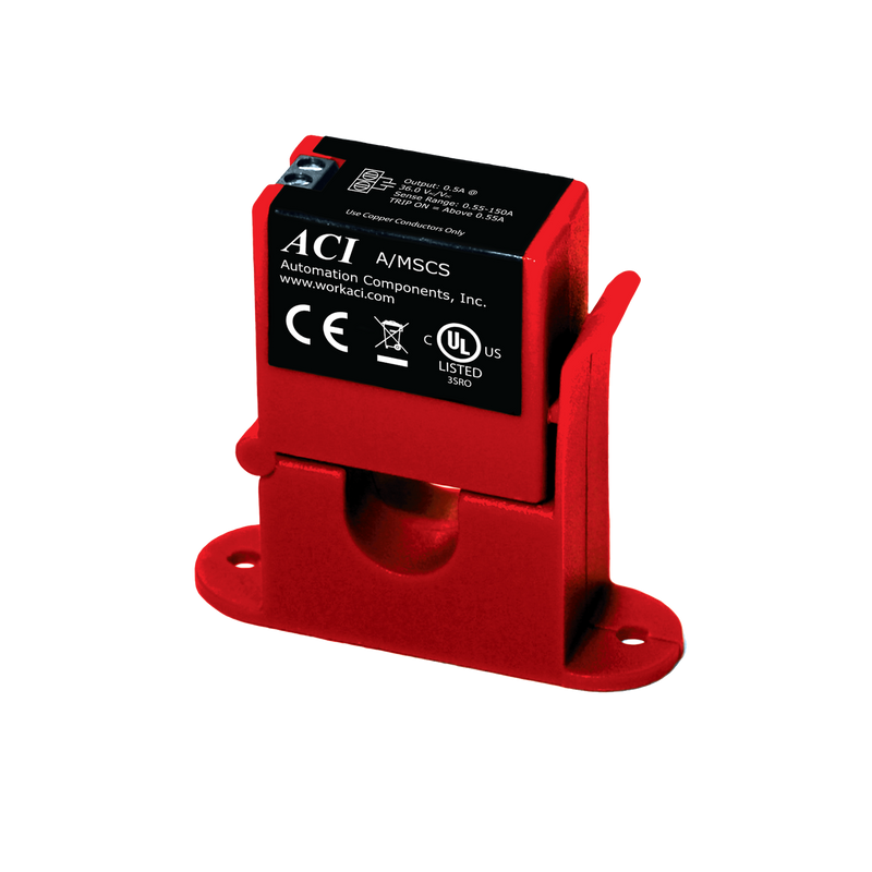Current Switch, Miniature - Fixed Trip Point, Split Core, 0 to 150A Range, 0.55A or Less Trip Point, 1A @ 36 VAC/VDC Con