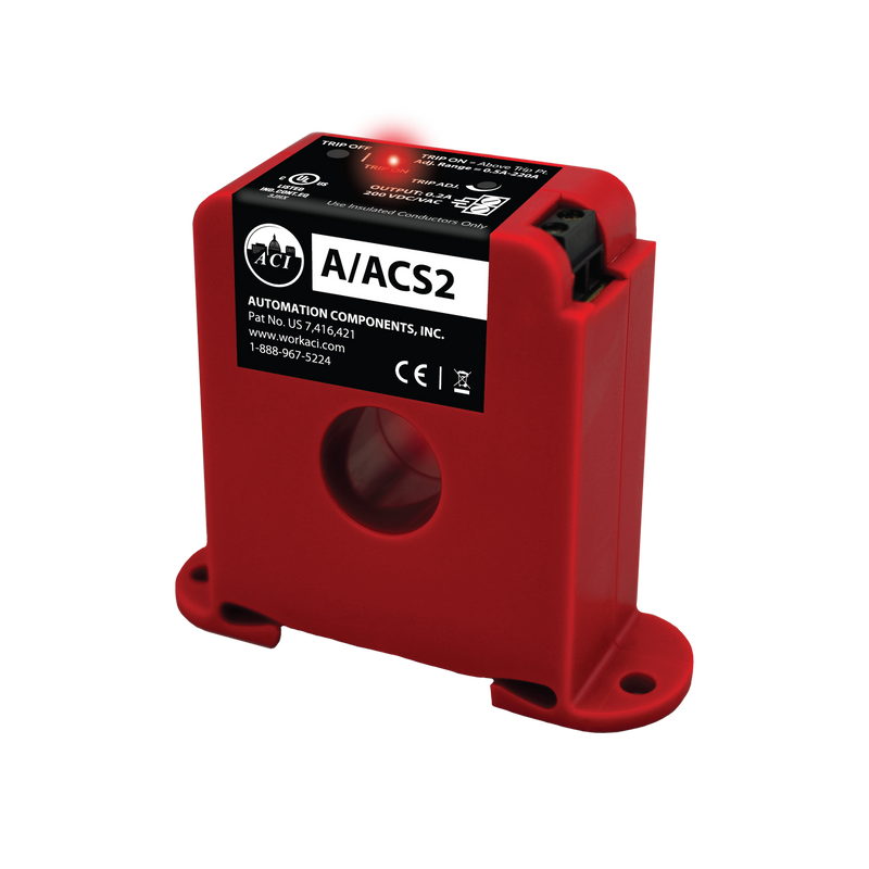 Current Switch, Adjustable, Solid Core, 0 to 250A Amp Range, 0.5 to 220A Trip Point, 0.2A @ 200 VAC/VDC Contact Rating,