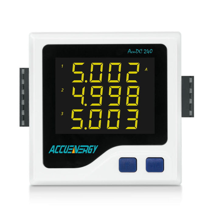 AcudDC 240 DC power & Energy Meter, 0.2% Accuracy On Voltage & Current; 0.5% On Power & Energy,  Data Logging With Adjus