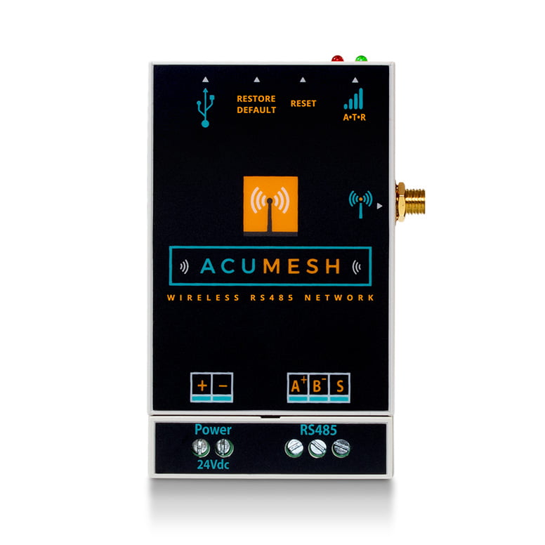 Wireless Mesh Network Modbus-RTU Transceiver, For Modbus-RTU Devices With RS845 Port, DIN-Rail Mount, Whip Antenna, Auto
