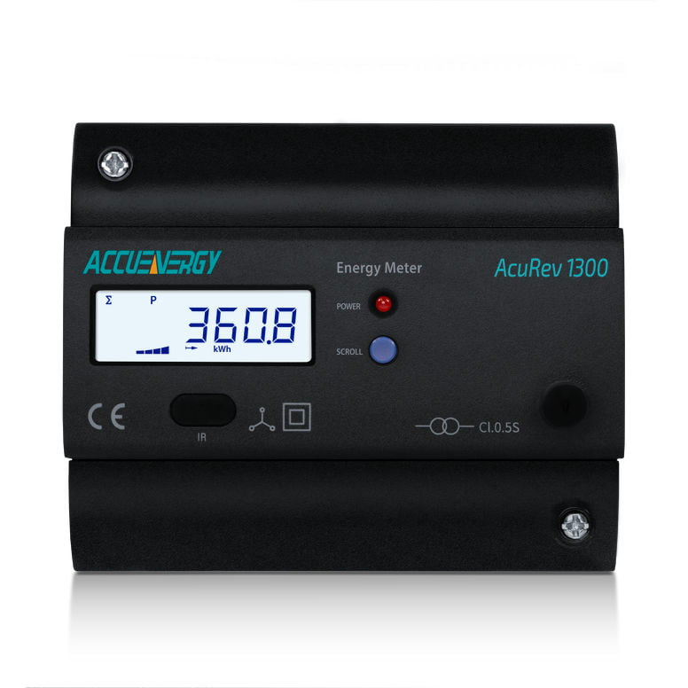 Power & Energy Meter, DIN Rail Mount, 0.5% Accuracy, Uni-Directional Energy Management, 10..690 VAC Direct Voltage Input