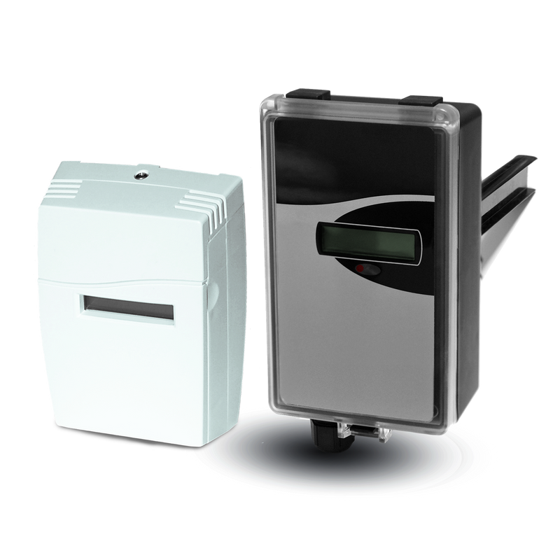 Carbon Dioxide (CO2)/Temperature Transmitter, Single Beam NDIR, Wall Mount, 0 to 2000 ppm, 30 ppm +3% Of Reading, 24 VAC