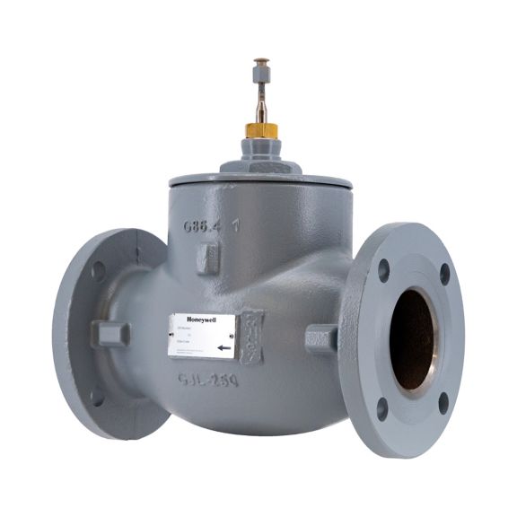 Flanged Globe Valve, Two-Way Equal Percentage, 5" Ansi-250 Pressure-Balanced F Enclosure Adjustable, Bi-Lingual French