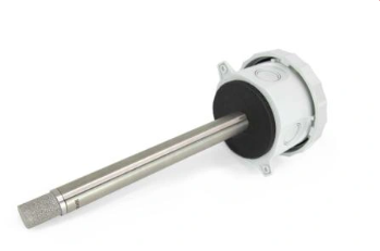 Duct Humidity/Temperature Sensor, BACnet MS/TP / Modbus RTU, Stainless Steel, 8" Probe, Euro Enclosure