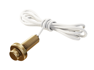 20,000 Ohm Thermistor, Flush Mount Button, Brass